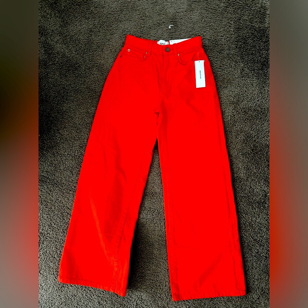 Urban Outfitters BDG Womens High & Wide Orange Jeans Size 24